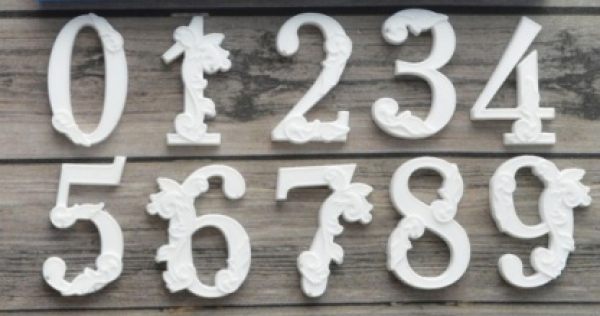 Silicone Mould - Numbers Floral